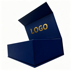 Sang trọng từ màu xanh satin chèn lót hộp quà Tặng hộp giấy với satin bên trong đóng gói cao cấp bao bì giải pháp - Product Image 1