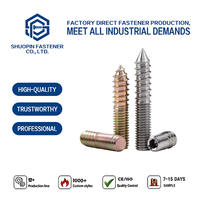 Vis autotaraudeuse à double extrémité en acier au carbone, à pointe acérée, M6 M8, pour la fabrication de meubles, panneaux MDF, panneaux de particules