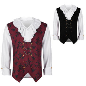 Camisa medieval para hombre, camisa gótica Steampunk victoriana renacentista de vampiro, disfraz de fantasma de vampiro - Product Image 1