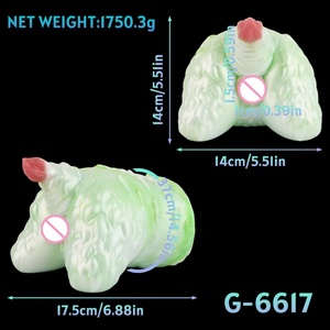 Hot Selling Mint Green Spirit Beast Butt Soft Silicone Male Masturbation Cup, Single Channel Erotic <b>Toy</b> <b>for</b> <b>Men</b> - Product Image 6