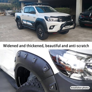 Pièces de voiture et camion, accessoires tout-terrain, garde-boue modifié ABS, garde-boue noir peint pour Hilux Revo 2015-2021 - Product Image 3