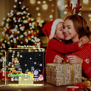 Acrilico luce LED di disegno quotidiano trasparente a secco USB Glow cancer writer <span class=keywords><strong>Board</strong></span> per bambini luce magica disegno giocattoli con penna - Product Image 2