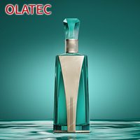Bouteille en verre personnalisée OLATEC multi-styles avec glaçure céramique, coloration dégradée et badges décoratifs pour spiritueux haut de gamme, cadeau de vin