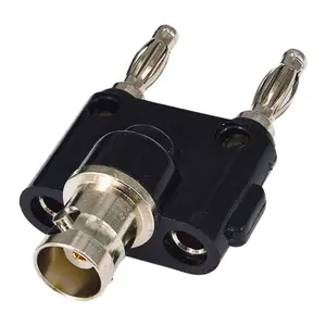 BNC Nữ Đến Dual Banana Nam Cắm Jack Binding Bài Viết Bộ Kết Nối Đồng Trục RF