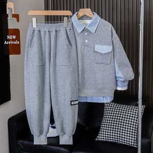 Conjunto de Traje Casual de Verano para Niños 2025 Nuevo 100% Algodón Tejido Peinado Largo y Moderno - Product Image 1