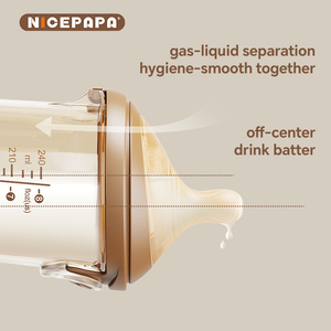 NICEPAPA <span class=keywords><strong>Biberon</strong></span> anti-colique en PPSU avec bouchon à clapet, sans BPA, design innovant, en promotion - Product Image 2