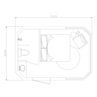 Capsule de maison modulaire légère en aluminium préfabriquée M3 avec panneau isolant pour usage extérieur et résidentiel