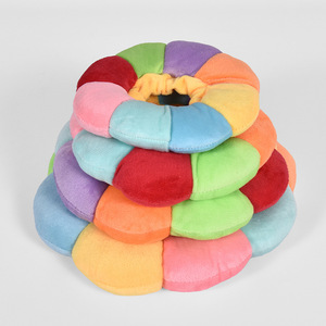 Collier éthelien doux bicolore pour animaux de compagnie, capuche arc-en-ciel anti-léchage, cache-cou pour chien et chat, accessoire vestimentaire pour animaux - Product Image 1