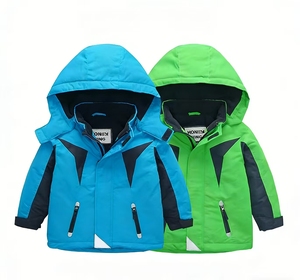 Nouvelle <span class=keywords><strong>veste</strong></span> d‘hiver chaude pour garçon – Capuchon, épaisse et doublée en polaire - Product Image 1