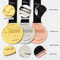 Produsen Medali Grosir Medali Penghargaan Logam 2/3D Emas Perak Perunggu Medali Kustom Olahraga Taekwondo Karate