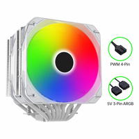Refroidisseur de processeur ARGB en gros, 8 caloducs, ventilateur PWM 130 mm, LGA1700 AM5, roulement hydraulique, refroidisseur d'air pour processeur de jeu pour PC