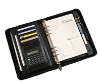 Portafolio de Cuero A4 A5, Portafolio con Cierre de Cuero, Logotipo Personalizado, Organizador de Archivos