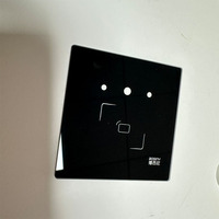 Interrupteur mural intelligent pour maison connectée, écran tactile, verre trempé, noir et blanc, 86*86mm, fabrication en usine