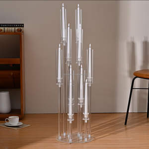 Candelabri da Matrimonio all'Ingrosso <span class=keywords><strong>per</strong></span> <span class=keywords><strong>Centrotavola</strong></span> Decorativi Colonna Alta in Acrilico e Cristallo <span class=keywords><strong>per</strong></span> <span class=keywords><strong>Tavolo</strong></span> Nuziale - Product Image 4
