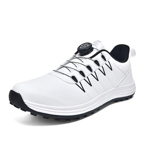 Zapatos de Golf Unisex Blancos con Suela de Goma, Parte Superior de PU, Forro de Malla, Entresuela de EVA, Zapatillas Deportivas Transpirables - Product Image 4