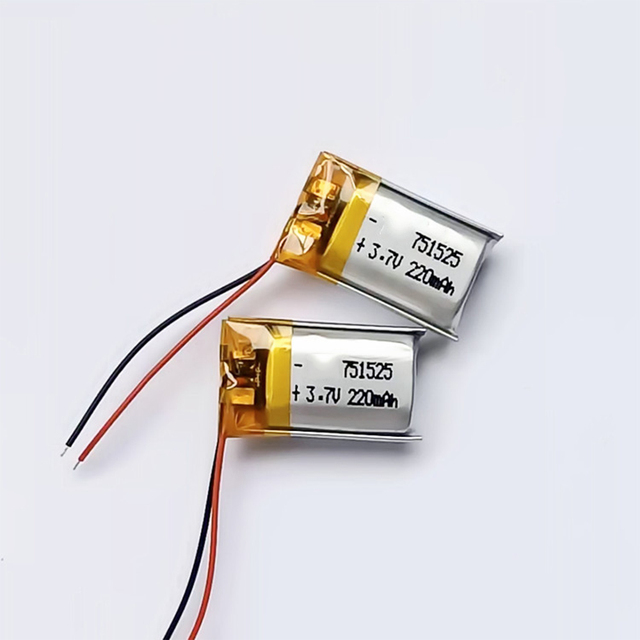 Rechargeable Mini Size 751525 3.7V 220mAh Lithium Polymer Battery with 1.25mm Pitch Connector