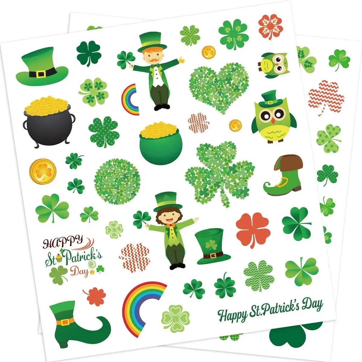 St Patrick's Day stickers Cute Aesthetic Vinyl sticker for Kids teens adults Laptop Water Bottle Envelopes Crafts sticker