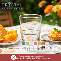 Gobelet en verre pressé de 430 ml, parfait pour les fêtes à la maison et l'utilisation en extérieur