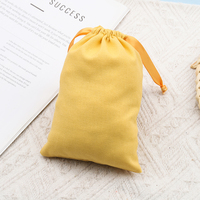 Sac d'emballage en coton mélangé avec cordon de serrage, imprimé avec un logo personnalisé, petit sac réutilisable pour collier, pour emballage cadeau