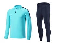 Vente en Gros de Survêtements de Football Haut de Gamme Récemment Conçus : Vestes Noires à Manches Longues pour l'Entraînement