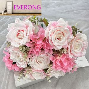 Bouquets de 10 roses printanières de haute qualité <span class=keywords><strong>Hugo</strong></span>, diamètre 9 cm, décorations pour la maison, remise de diplôme, Halloween, Nouvel An, prix bas - Product Image 4