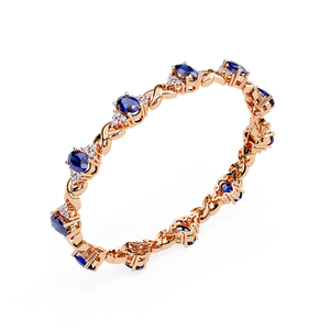 Bracelets classiques en or rose pour femmes, style minimaliste, finition lisse et brillante, bijoux à porter au quotidien, cadeau - Product Image 1