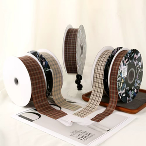 <span class=keywords><strong>Ruban</strong></span> écossais tissé en polyester de 1,5 pouce, à motifs gingham multicolores, pour accessoires et ornements capillaires – Articles prêts à l'emploi - Product Image 5