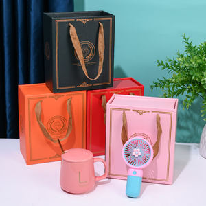 Diskon besar souvenir pernikahan <span class=keywords><strong>Promo</strong></span> hadiah kustom logo perusahaan Mini kipas tangan keramik Mug Hadiah Set untuk tamu hadiah pesta ulang tahun - Product Image 3