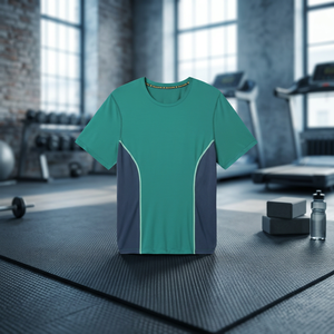 T-shirt de sport personnalisé pour homme, respirant, en polyester uni, à séchage rapide, manches courtes, pour la gym et l'entraînement, 220g, OEM ODM - Product Image 3