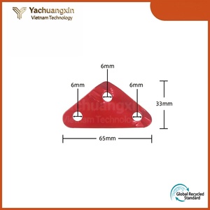 <b>Red</b> Aluminum Triangle <b>Tent</b> Stake 65mm x 33mm with 6mm Holes for Camping Outdoor Use - Product Image 5