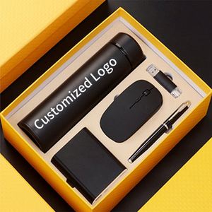 Cajas de Regalo Promocionales Personalizadas de Bajo MOQ 5 en 1, Set de Regalo para Hombre con Batería Externa, Bolígrafo, Memoria USB, Ratón y Botella - Product Image 2