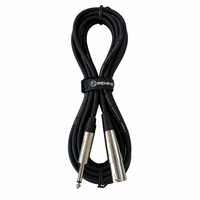Câble de microphone XLR mâle-femelle OEM CH-R010 en tweed avec blindage spiralé, gaine en PVC et conducteur en cuivre sans oxygène