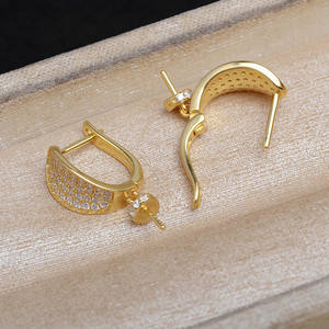 อุปกรณ์ทำต่างหูเงินแท้ S925 แฟชั่น ขนาด 8-11 มม. ตัวเรือนเปล่าสำหรับทำต่างหู ผลิตภัณฑ์กึ่งสำเร็จรูป บรรจุในถุง - Product Image 3