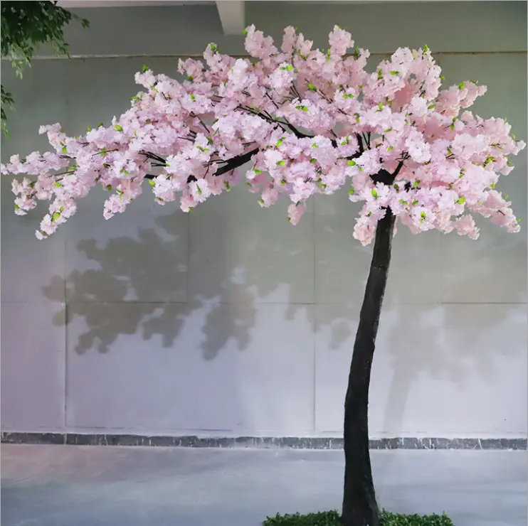 Árbol de flores artificial decorativo para interiores, árbol de flores de cerezo japonés, arco de boda para fiesta