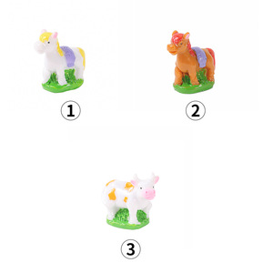 Ensemble de figurines d'animaux miniatures en résine avec veau de cheval pour la décoration de jardin succulent - Product Image 5
