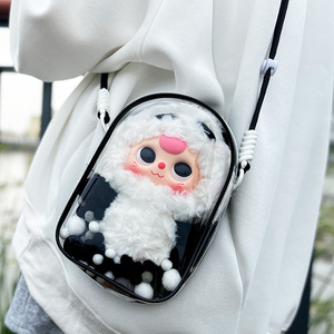 18cm 20cm Nommi boîte aveugle clair PVC poupée sac bébé trois V3 PVC porte-clés en peluche sangle épaule Labubu PVC sac - Product Image 3