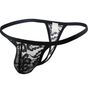 Slip da <span class=keywords><strong>Uomo</strong></span> a Vita Bassa in Nylon, Sexy con Pizzo e Rete Traspirante, Comodi e alla Moda - Product Image 1