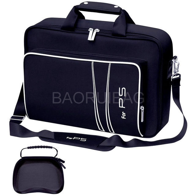 Large Capacity PS5 Console Storage Eva Case Compatible With PlayStation 5 Monitor Headset,Game,Charger Bag