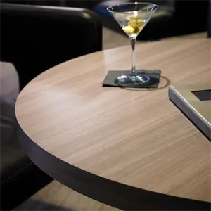 HPL fabrika ucuz restoran reçine masa üstü, kompakt laminat katı fenolik masa iç mekan mobilyası
