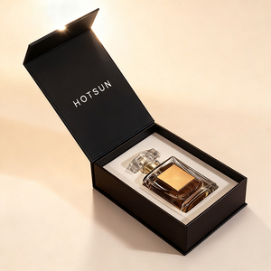 Emballage personnalisé en or rose de 50ml boîte de bouteille de parfum noir coffret cadeau de luxe pour petit échantillon - Product Image 6