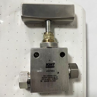 Nouvel ensemble de vanne manuelle HP droite 2 voies 60K pour pièces de rechange de machine de découpe à jet d'eau, moteur haute pression 60000 PSI 10078863