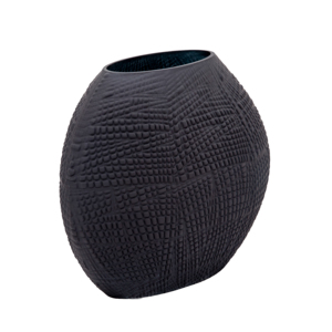 Vaso in Vetro Texturizzato, Decorazione Moderna per la Casa, Superficie Scolpita, Vaso Decorativo per Fiori da Soggiorno - Product Image 2