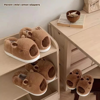 XIXITIAO Chaussons d'hiver à bout fermé en peluche douce pour femmes et hommes, dessus en coton, doublure moelleuse, antidérapants, pour la maison et la chambre