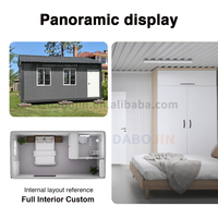 Petite maison mobile à 2 chambres Conteneur d'expédition Maison avec panneau sandwich en acier Matériaux pour villas-Maison de stockage de Chine
