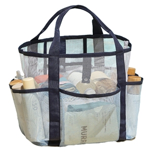 Large Capacity Beach Tote Nylon Wash Storage Bag Double Mesh Divider for Fitness Swim Storage Beach Bag - Product Image 2