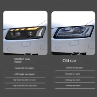 Ensemble de phares à LED de style RS pour Audi A5 2008-2011, phares avant améliorés avec clignotants séquentiels DRL