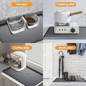 Sink <b>Mat</b> Waterproof Eco-Friendly 34x22in <b>Silicone</b> Kitchen Bathroom Cabinet Liner Protector Drip Tray Customized Color Modern - Product Image 6