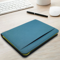 Porte-documents en cuir A4 avec logo personnalisé Modernqiu, mallette d'affaires avec fermeture éclair, classeur avec pince à documents
