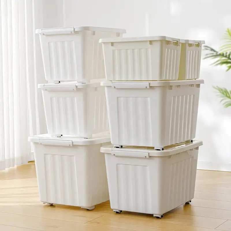 Storage box plastic storage boxes & bins heavy duty plastic storage box with wheels multiple color and size
