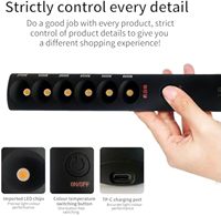 Lampe LED portable rechargeable – 5 températures de couleur (2700K-6000K), 6 modes, design moderne, lampe de nuit
